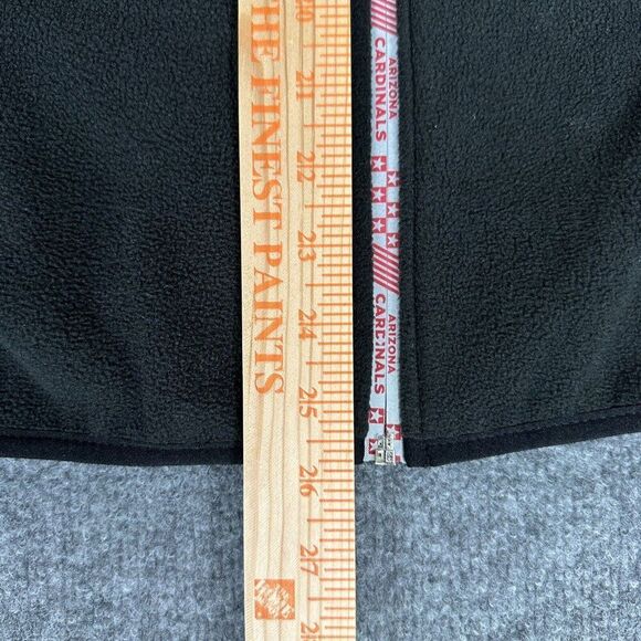 Arizona Cardinals Fleece Vest Mens Small Black Red NFL Football‎ Full Zip Adult - Picture 7 of 7